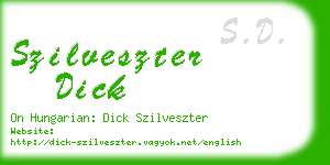 szilveszter dick business card